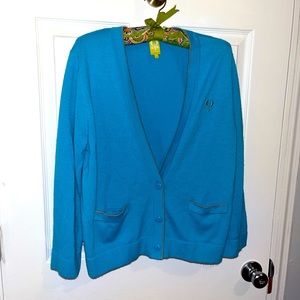 Turquoise blue cardigan
